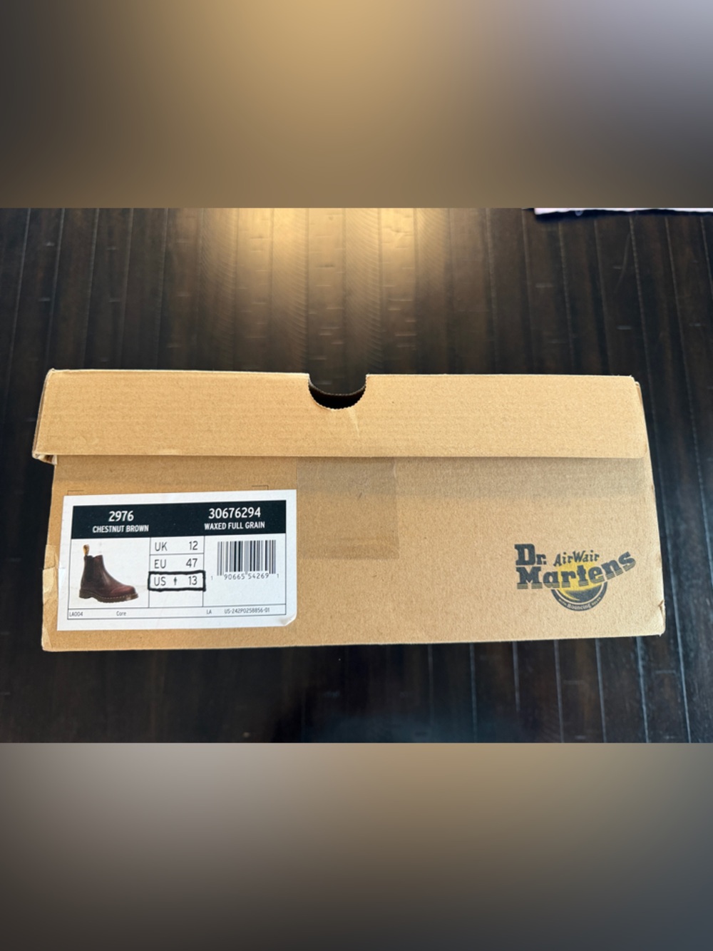 Dr. Martens Chestnut Brown Full Waxed Grain Slip-On Boots US Size 13 NIB